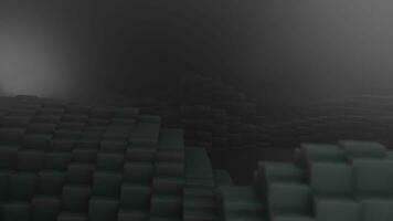 3d shapes moving seamless video. Background of dark smooth seamless animated squares video