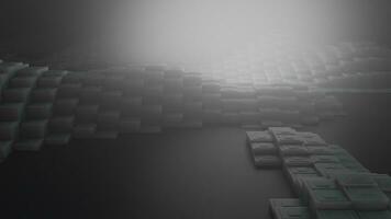 3d shapes moving seamless video. Background of dark smooth seamless animated squares video