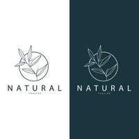 Minimalist Feminine Botanical Flower Beauty Line Plant Logo, Design Vector illustration