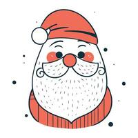 Christmas Santa Claus. Hand drawn vector illustration in doodle style.