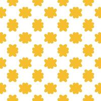 Floral pattern design template with flower motif. nature decorative background in flat style. repeat and seamless vector