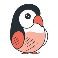 Cute cartoon penguin. Vector illustration isolated on white background.