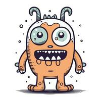 Funny monster. Vector illustration. Cartoon style. Isolated on white background.