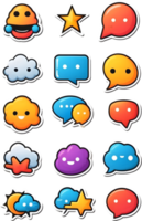 a set of speech bubbles and speech bubbles ai generative png