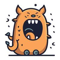 Funny monster. Vector illustration in flat style. Cartoon character.