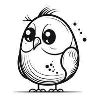 Cute cartoon owl isolated on a white background. Vector illustration.