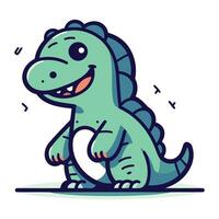 Cute cartoon crocodile character. Vector illustration in flat style.