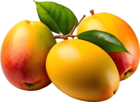 ai generatief ,mango fruit, vers mango's, geel mango, png