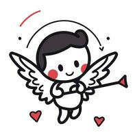 Cupid doodle icon. vector illustration. Cupid icon