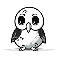 Cute cartoon bird isolated on a white background. Vector illustration.