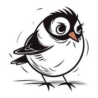 Vector image of a cute little bird on a white background. Design element for logo. label. sign. poster.