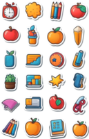 Schule liefert Symbol Satz, png, , Clip Art ai generativ png