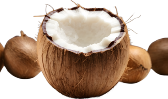 AI generative,Coconut fruit, Fresh coconuts, png