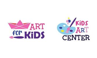Kids Creative And Science Class Template Promotional Logo vector