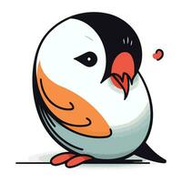 Cute penguin. Vector illustration of a cartoon penguin.