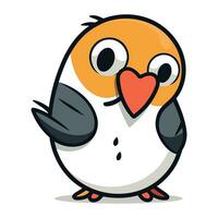 Cute penguin character cartoon mascot vector illustration. Cute penguin mascot.