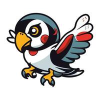 pingüino dibujos animados mascota. vector ilustración de un pingüino mascota.