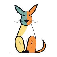 Kangaroo flat icon. Vector illustration of kangaroo.