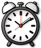 an alarm clock on a transparent background ai generative png