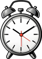 an alarm clock on a transparent background ai generative png