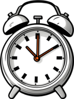 an alarm clock on a transparent background ai generative png