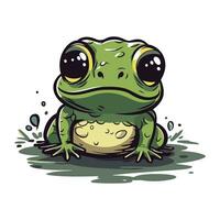 Frog. Vector illustration. Isolated on a white background.