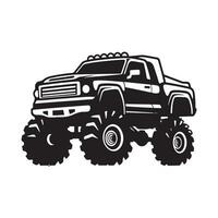 Monster Truck Vector, Offroad isolated on white background. vector illustration