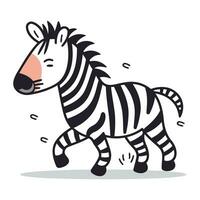 Zebra doodle icon. vector illustration on white background.