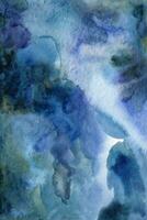 Blue hand-drawn watercolor background photo