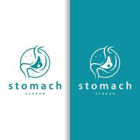 Stomach Logo, Simple Design for Brands with a Minimalist Concept, Vector Human Health Templet Illustration