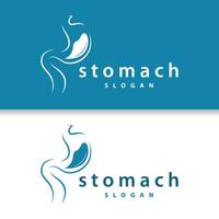 estómago logo, sencillo diseño para marcas con un minimalista concepto, vector humano salud templet ilustración