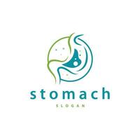 estómago logo, sencillo diseño para marcas con un minimalista concepto, vector humano salud templet ilustración