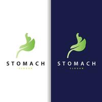 Stomach Logo, Simple Design for Brands with a Minimalist Concept, Vector Human Health Templet Illustration