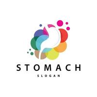 Stomach Logo, Simple Design for Brands with a Minimalist Concept, Vector Human Health Templet Illustration