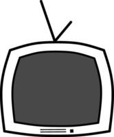 ilustración de televisión negra vector
