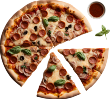 ai generatief ,pizza, kaas pizza, peperoni pizza, margherit png