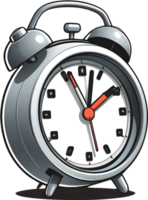 an alarm clock on a transparent background ai generative png