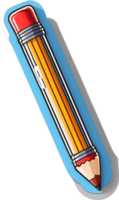 Färg pennor klistermärke, png, transparent bakgrund ai generativ png