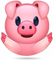 pink emoticon isolated png