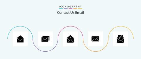 Email Glyph 5 Icon Pack Including email. compose. mail. sms. mail vector