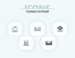 Email Flat Icon Pack 5 Icon Design. communication. mail. sms. email. envelope vector