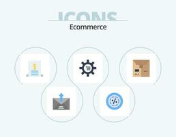 Ecommerce Flat Icon Pack 5 Icon Design. setting. e-commerce. shopping icon. configuration. sale vector