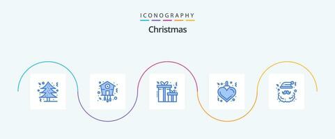 Christmas Blue 5 Icon Pack Including santa. christmas. time. xmas. christmas vector