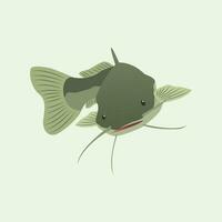 Vector Illustration of Catfish, Made Simple in Gray