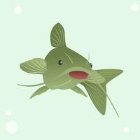 Vector Illustration of Catfish, Made Simple in Gray