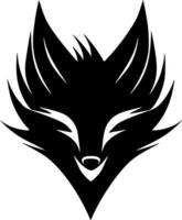 Fox - Black and White Isolated Icon - Vector illustration