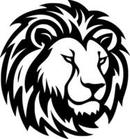 Lion, Black and White Vector illustration