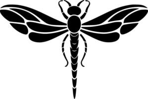 Dragonfly, Minimalist and Simple Silhouette - Vector illustration