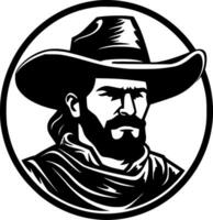 Western, Black and White Vector illustration