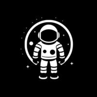 astronauta, minimalista y sencillo silueta - vector ilustración